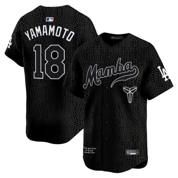 Men's Dodgers Kobe Bryant Mamba Vapor Premier Limited Jersey - All Stitched - Image 18