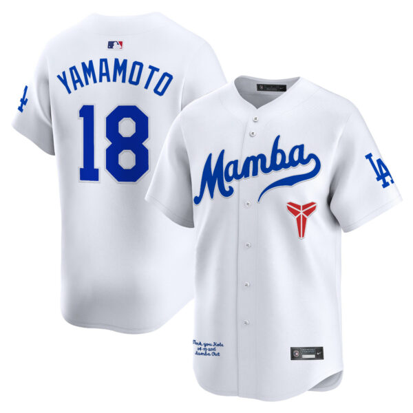 Men's Dodgers Kobe Bryant Mamba Vapor Premier Limited Jersey - All Stitched - Image 8