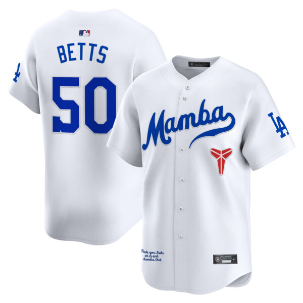 Men's Dodgers Kobe Bryant Mamba Vapor Premier Limited Jersey - All Stitched - Image 5