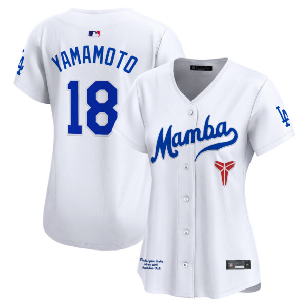 Women's Dodgers Kobe Bryant Mamba Vapor Premier Limited Jersey - All Stitched - Image 8