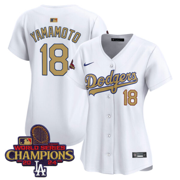 Women's Dodgers 2025 Gold Vapor Premier Limited Jersey - All Stitched - Image 5