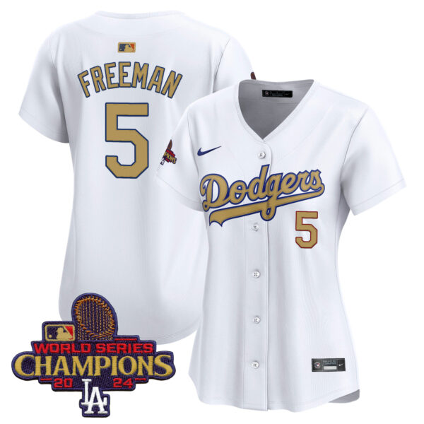 Women's Dodgers 2025 Gold Vapor Premier Limited Jersey - All Stitched - Image 8