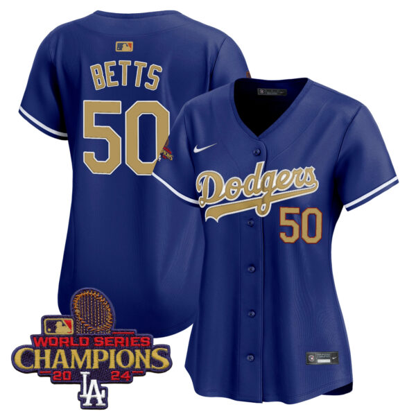Women's Dodgers 2025 Gold Vapor Premier Limited Jersey - All Stitched - Image 22