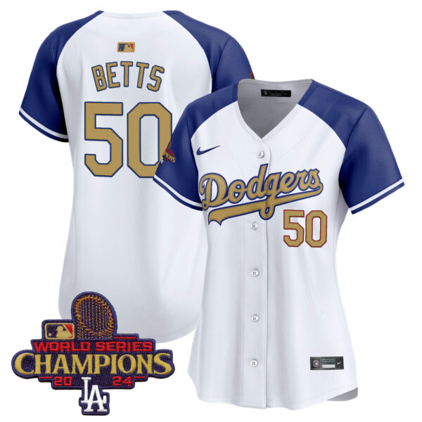 Women's Dodgers 2025 Gold Vapor Premier Limited Jersey - All Stitched - Image 35