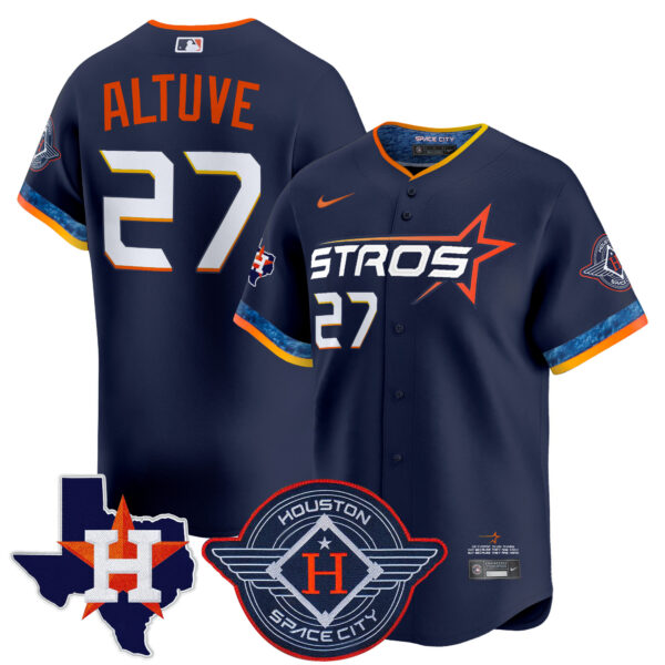 Men's Houston Astros 2025 City Connect Texas Patch Vapor Premier Limited Jersey - All Stitched - Image 11