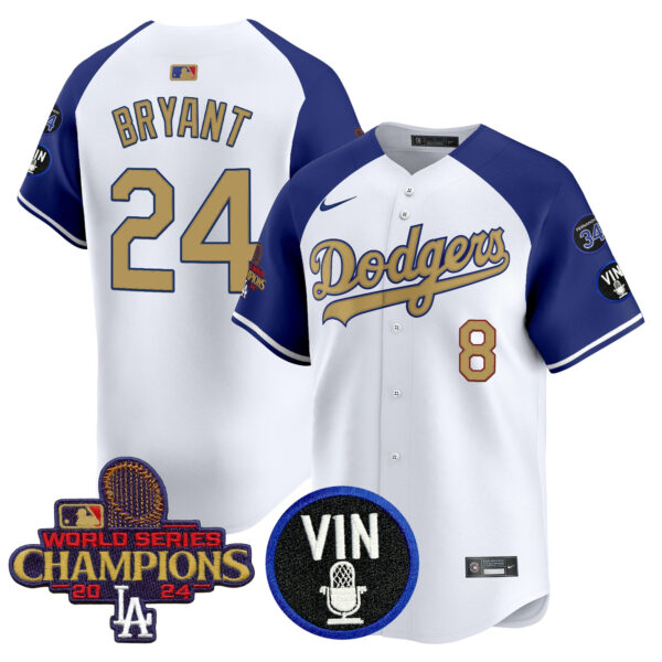 Men's Dodgers 2025 Vin Scully & #34 Fernando Patch Gold Vapor Premier Limited Jersey - All Stitched - Image 31