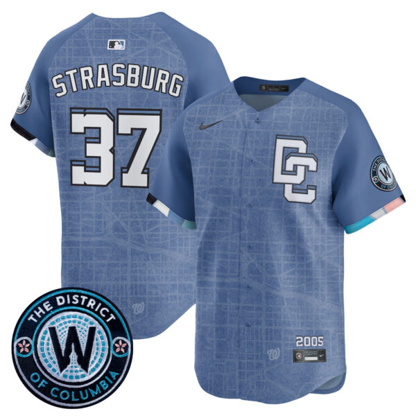 Men's Washington Nationals 2025 City Connect Vapor Premier Limited Jersey - Stitched - Image 3