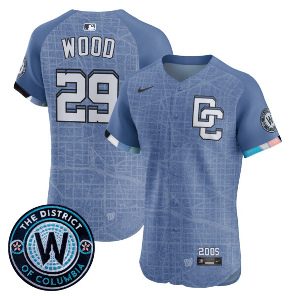 Men's Washington Nationals 2025 City Connect Vapor Premier Elite Jersey - Stitched - Image 5