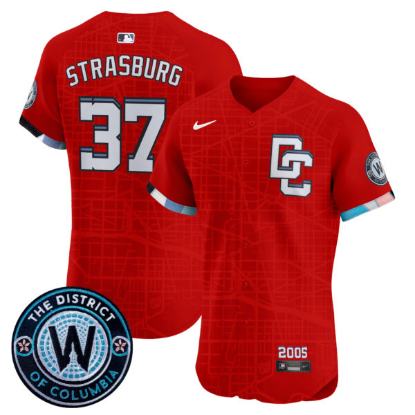 Men's Washington Nationals 2025 City Connect Vapor Premier Elite Jersey - Stitched - Image 12