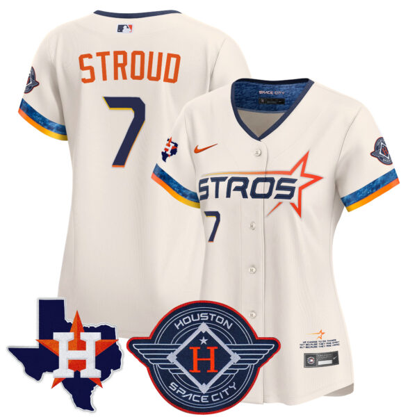 Women's Houston Astros 2025 City Connect Texas Patch Vapor Premier Limited Jersey - All Stitched - Image 22
