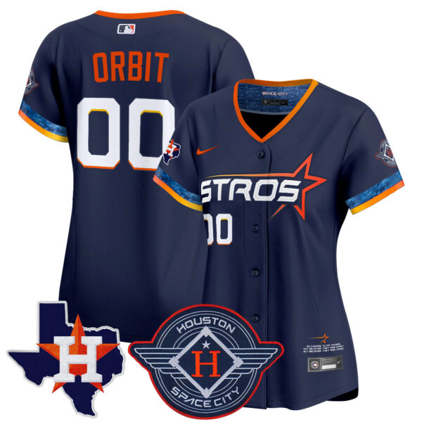 Women's Houston Astros 2025 City Connect Texas Patch Vapor Premier Limited Jersey - All Stitched - Image 14