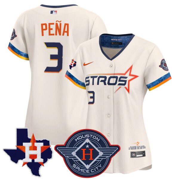 Women's Houston Astros 2025 City Connect Texas Patch Vapor Premier Limited Jersey - All Stitched - Image 20