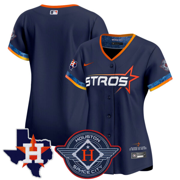 Women's Houston Astros 2025 City Connect Texas Patch Vapor Premier Limited Jersey - All Stitched - Image 18