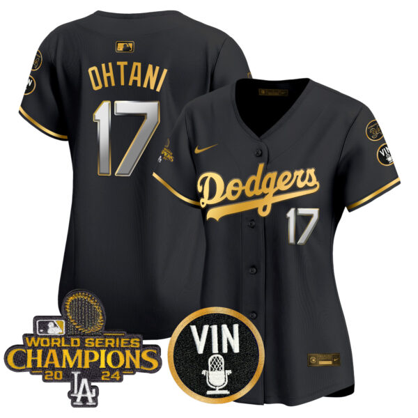 Women's Dodgers 2025 Vin Scully & #34 Fernando Patch Gold Vapor Premier Limited Jersey - All Stitched - Image 37