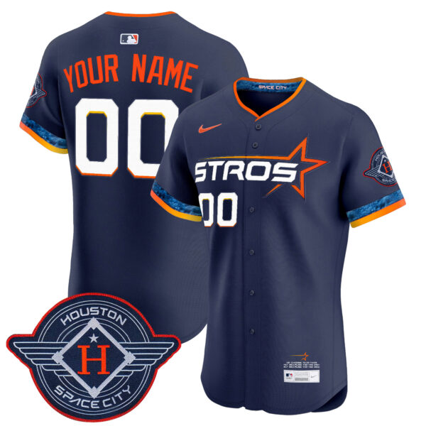 Houston Astros 2025 City Connect Vapor Premier Elite Custom Jersey - All Stitched - Image 2