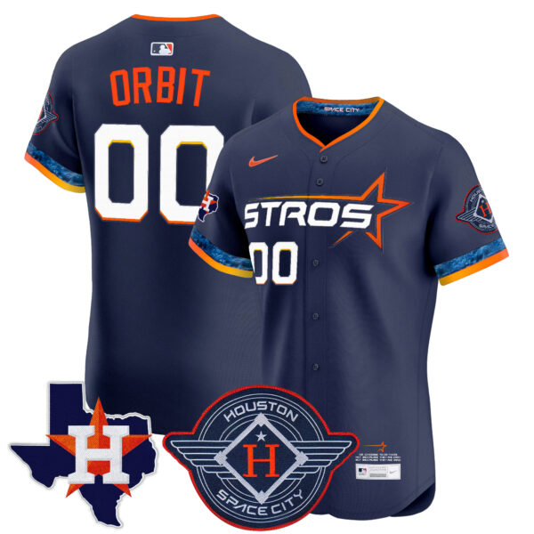 Men's Houston Astros 2025 City Connect Texas Patch Vapor Premier Elite Jersey - All Stitched - Image 15