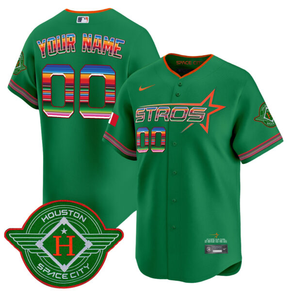 Astros 2025 City Connect Mexico Vapor Premier Limited Custom Jersey - All Stitched - Image 4