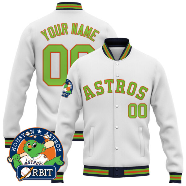 Astros Orbit Patch Custom Jacket - All Stitched - Image 2