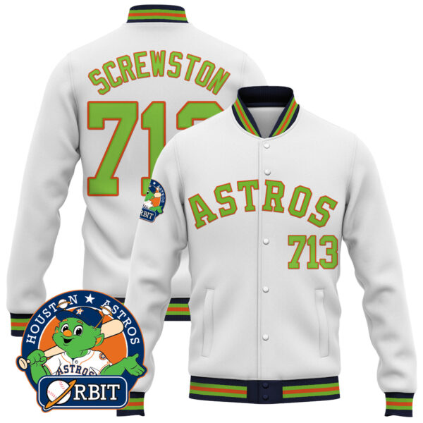 Men's Astros Orbit Patch Jacket - All Stitched - Image 15