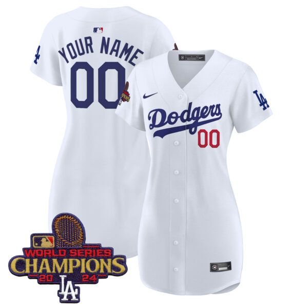 Dodgers 2024 World Series Champions Patch Baseball Custom Dress - All Stitched