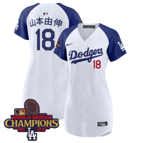 Women's Dodgers 2024 World Series Champions Patch Baseball Dress - All Stitched - Image 40