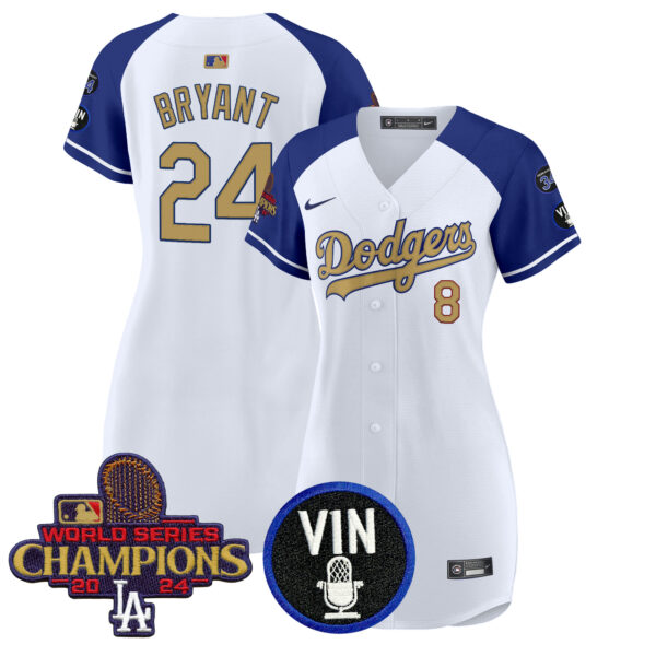 Women's Dodgers 2025 Vin Scully & #34 Fernando Patch Gold Baseball Dress - All Stitched - Image 31