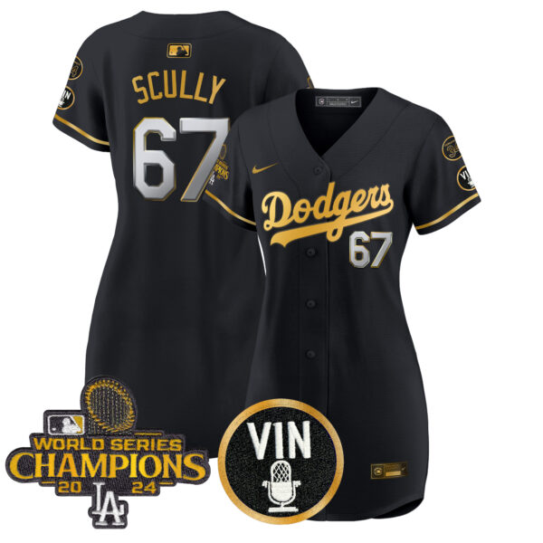 Women's Dodgers 2025 Vin Scully & #34 Fernando Patch Gold Baseball Dress - All Stitched - Image 44