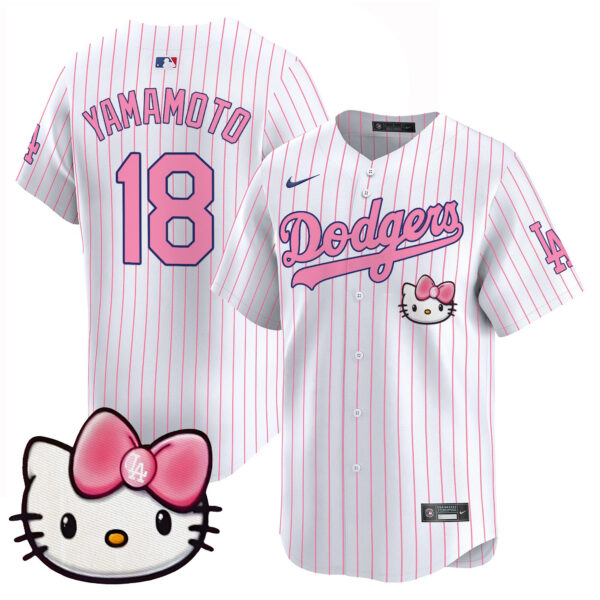 Unisex Dodgers 2025 Hello Kitty Vapor Premier Limited Jersey – All Stitched - Image 16