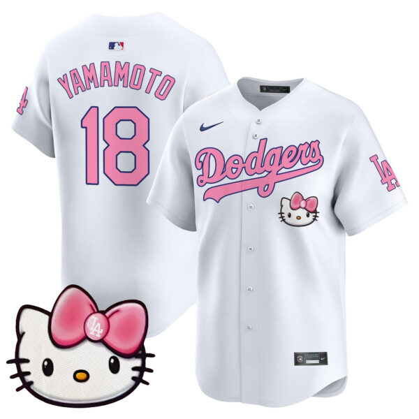 Unisex Dodgers 2025 Hello Kitty Vapor Premier Limited Jersey – All Stitched - Image 3