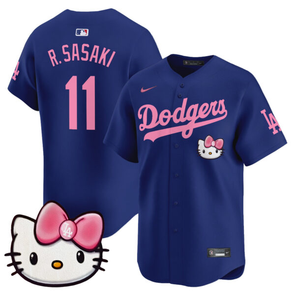 Unisex Dodgers 2025 Hello Kitty Vapor Premier Limited Jersey – All Stitched - Image 43