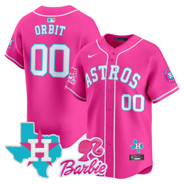 Unisex Astros Barbie Patch Vapor Premier Limited Jersey - All Stitched - Image 26
