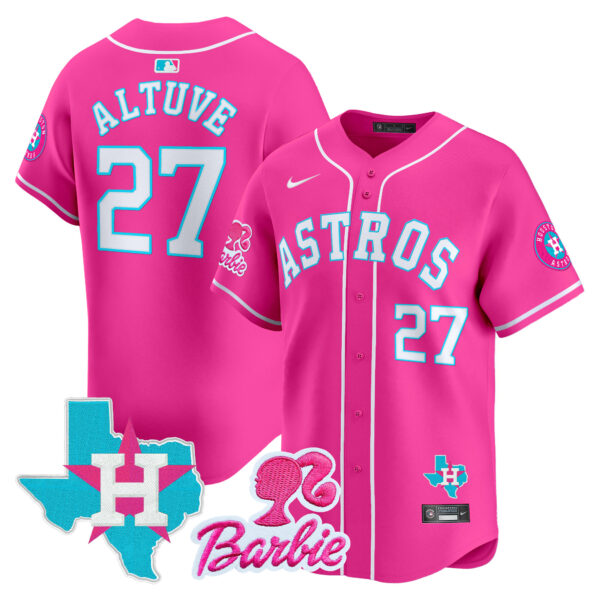 Unisex Astros Barbie Patch Vapor Premier Limited Jersey - All Stitched - Image 22
