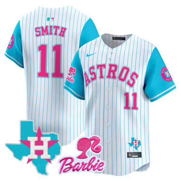 Unisex Astros Barbie Patch Vapor Premier Limited Jersey - All Stitched - Image 19