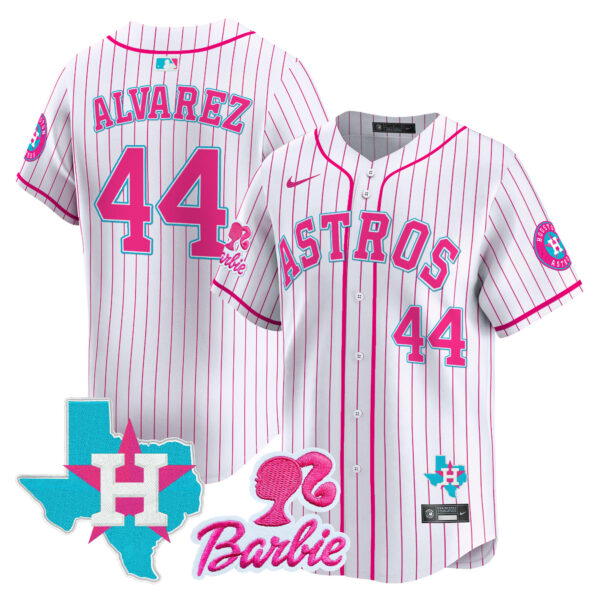 Unisex Astros Barbie Patch Vapor Premier Limited Jersey - All Stitched - Image 4