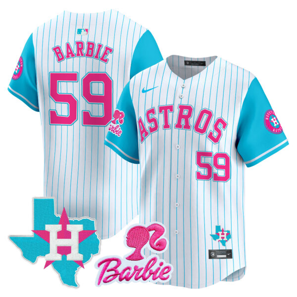 Unisex Astros Barbie Patch Vapor Premier Limited Jersey - All Stitched - Image 11