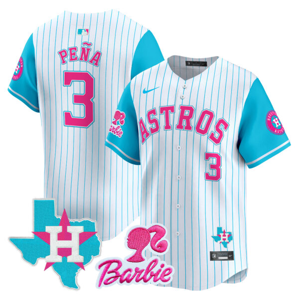 Unisex Astros Barbie Patch Vapor Premier Limited Jersey - All Stitched - Image 13