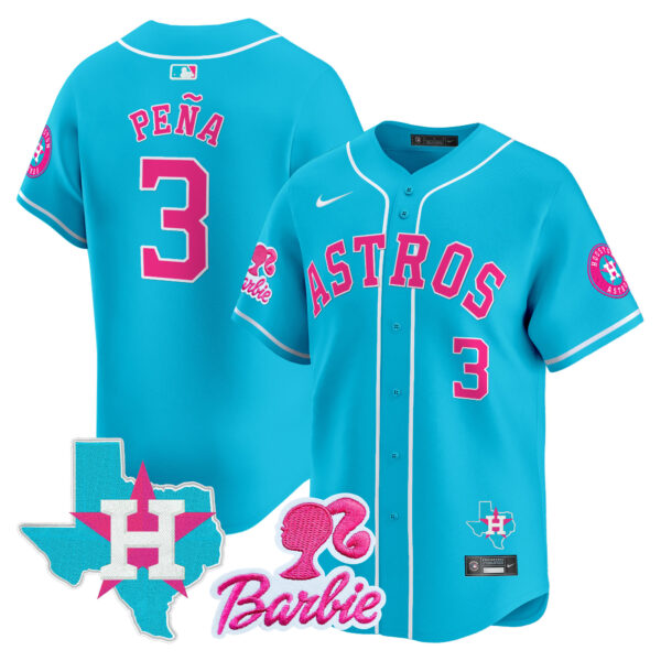 Unisex Astros Barbie Patch Vapor Premier Limited Jersey - All Stitched - Image 33