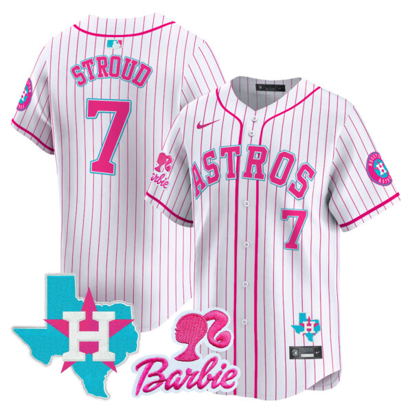 Unisex Astros Barbie Patch Vapor Premier Limited Jersey - All Stitched - Image 5
