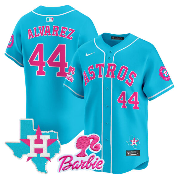 Unisex Astros Barbie Patch Vapor Premier Limited Jersey - All Stitched - Image 34