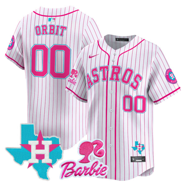 Unisex Astros Barbie Patch Vapor Premier Limited Jersey - All Stitched - Image 6