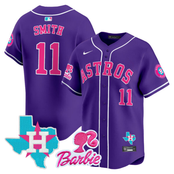 Unisex Astros Barbie Patch Vapor Premier Limited Jersey - All Stitched - Image 49