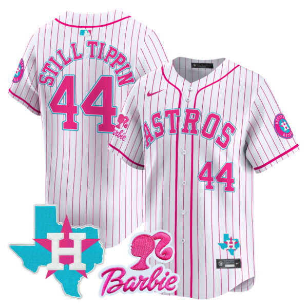 Unisex Astros Barbie Patch Vapor Premier Limited Jersey - All Stitched - Image 8