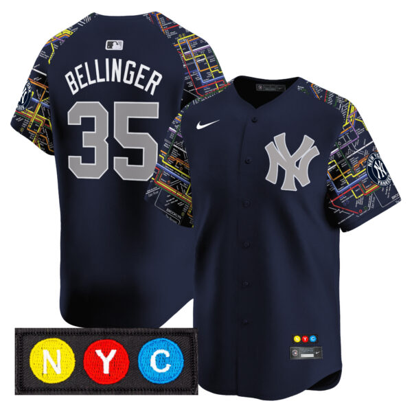 Men's New York Yankees Subway Style Vapor Premier Limited Jersey - Stitched - Image 7