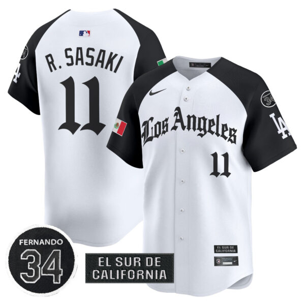 Men's Dodgers Mexico 2025 LA Gothic Style Vapor Premier Limited Jersey - All Stitched - Image 24