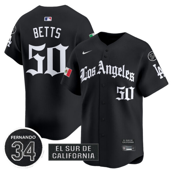 Men's Dodgers Mexico 2025 LA Gothic Style Vapor Premier Limited Jersey - All Stitched - Image 6