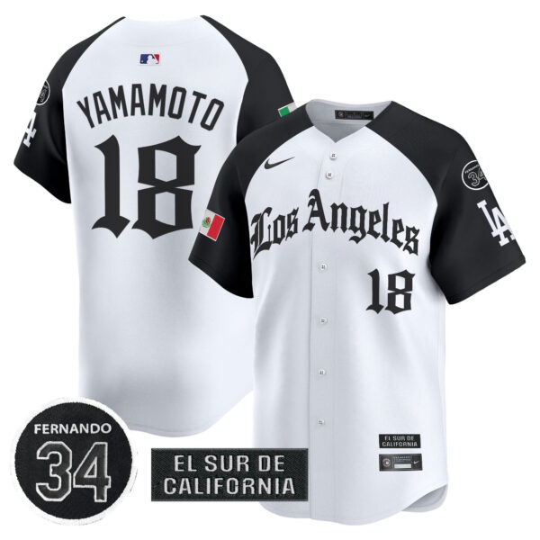 Men's Dodgers Mexico 2025 LA Gothic Style Vapor Premier Limited Jersey - All Stitched - Image 23