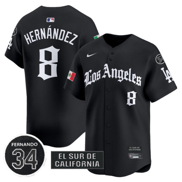 Men's Dodgers Mexico 2025 LA Gothic Style Vapor Premier Limited Jersey - All Stitched - Image 9