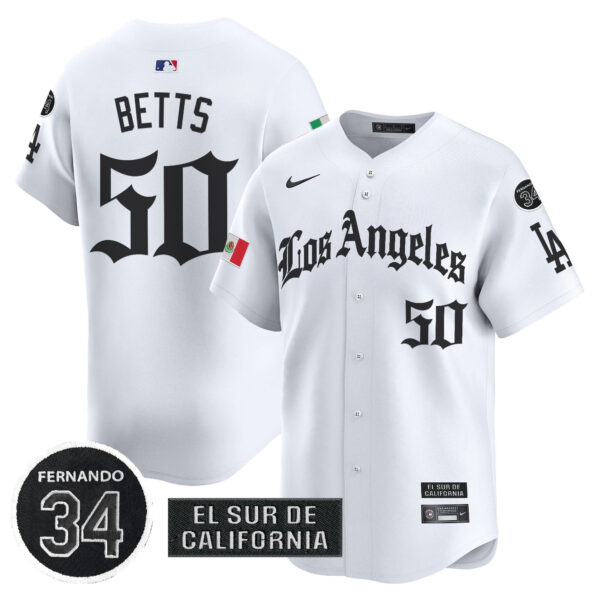 Men's Dodgers Mexico 2025 LA Gothic Style Vapor Premier Limited Jersey - All Stitched - Image 16