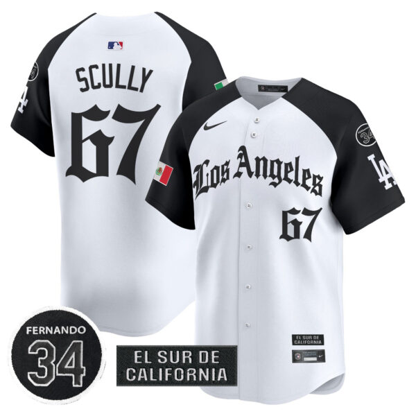 Men's Dodgers Mexico 2025 LA Gothic Style Vapor Premier Limited Jersey - All Stitched - Image 28