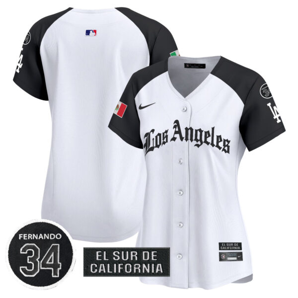 Women's Dodgers Mexico 2025 LA Gothic Style Vapor Premier Limited Jersey - All Stitched - Image 30